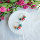 Cinco De Mayo Fiesta Flower Polymer Clay Hoops