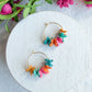Cinco De Mayo Fiesta Flower Polymer Clay Hoops