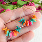 Cinco De Mayo Fiesta Flower Polymer Clay Hoops