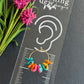 Cinco De Mayo Fiesta Flower Polymer Clay Hoops