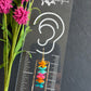 Cinco De Mayo Fiesta Flower Gold Bezel Polymer Clay Earrings