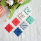 Striped Oval Polymer Clay Earrings | Seaside Charm Collection