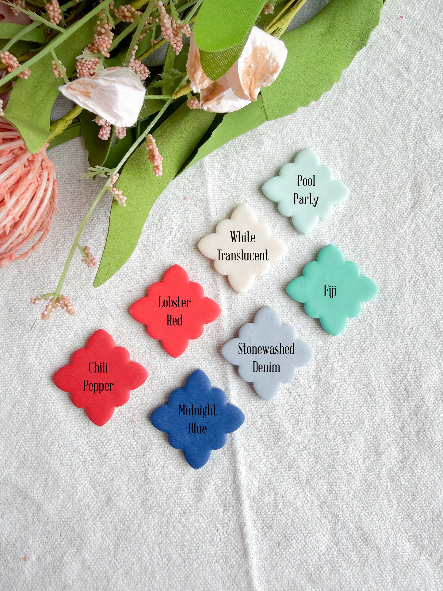 Striped Oval Polymer Clay Earrings | Seaside Charm Collection