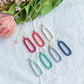 Bubble Beaded Oval Polymer Clay Earrings | Seaside Charm Collection