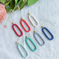 Bubble Beaded Oval Polymer Clay Earrings | Seaside Charm Collection