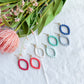 Bubble Beaded Diamond Polymer Clay Earrings | Seaside Charm Collection