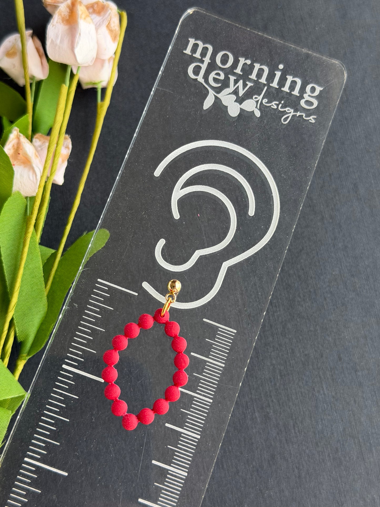 Bubble Beaded Diamond Polymer Clay Earrings | Seaside Charm Collection