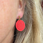 Striped Oval Polymer Clay Earrings | Seaside Charm Collection