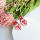 Lobster Bake Gingham Polymer Clay Earrings | Seaside Charm Collection