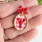 Lobster Bake Gingham Polymer Clay Earrings | Seaside Charm Collection