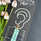 Pastel Mint Sun Stamped Rectangle Polymer Clay Earrings | Seaside Charm Collection