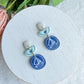 Nautical Sailboat Tiered Drop Polymer Clay Earrings | Seaside Charm Collection