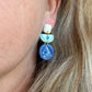 Nautical Sailboat Tiered Drop Polymer Clay Earrings | Seaside Charm Collection