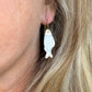 Ocean and Seafoam Coastal Fish Polymer Clay Earrings | Seaside Charm Collection
