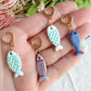 Ocean and Seafoam Mini Fish Polymer Clay Earrings | Seaside Charm Collection