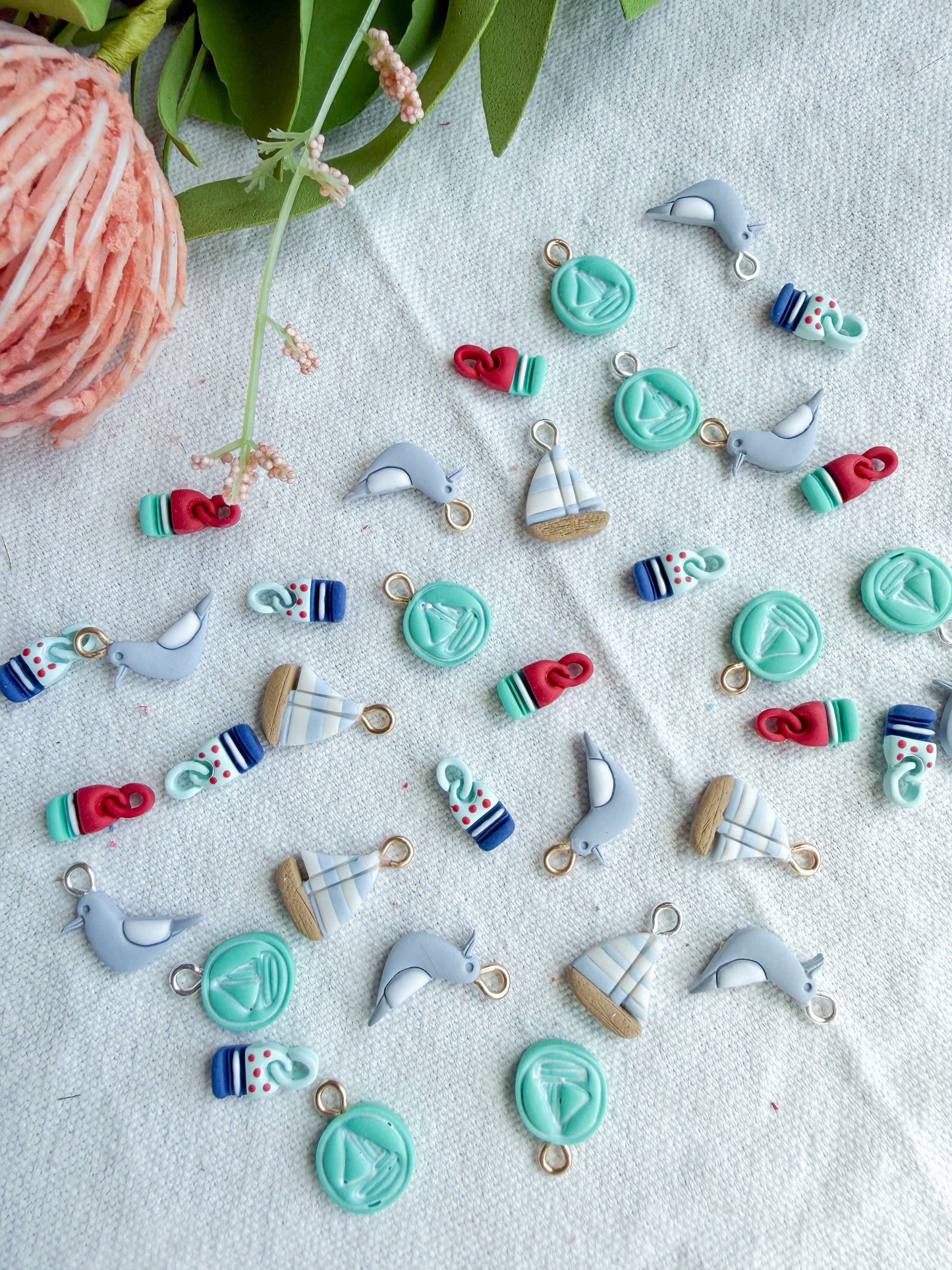 Seaside Charm Polymer Clay Charms