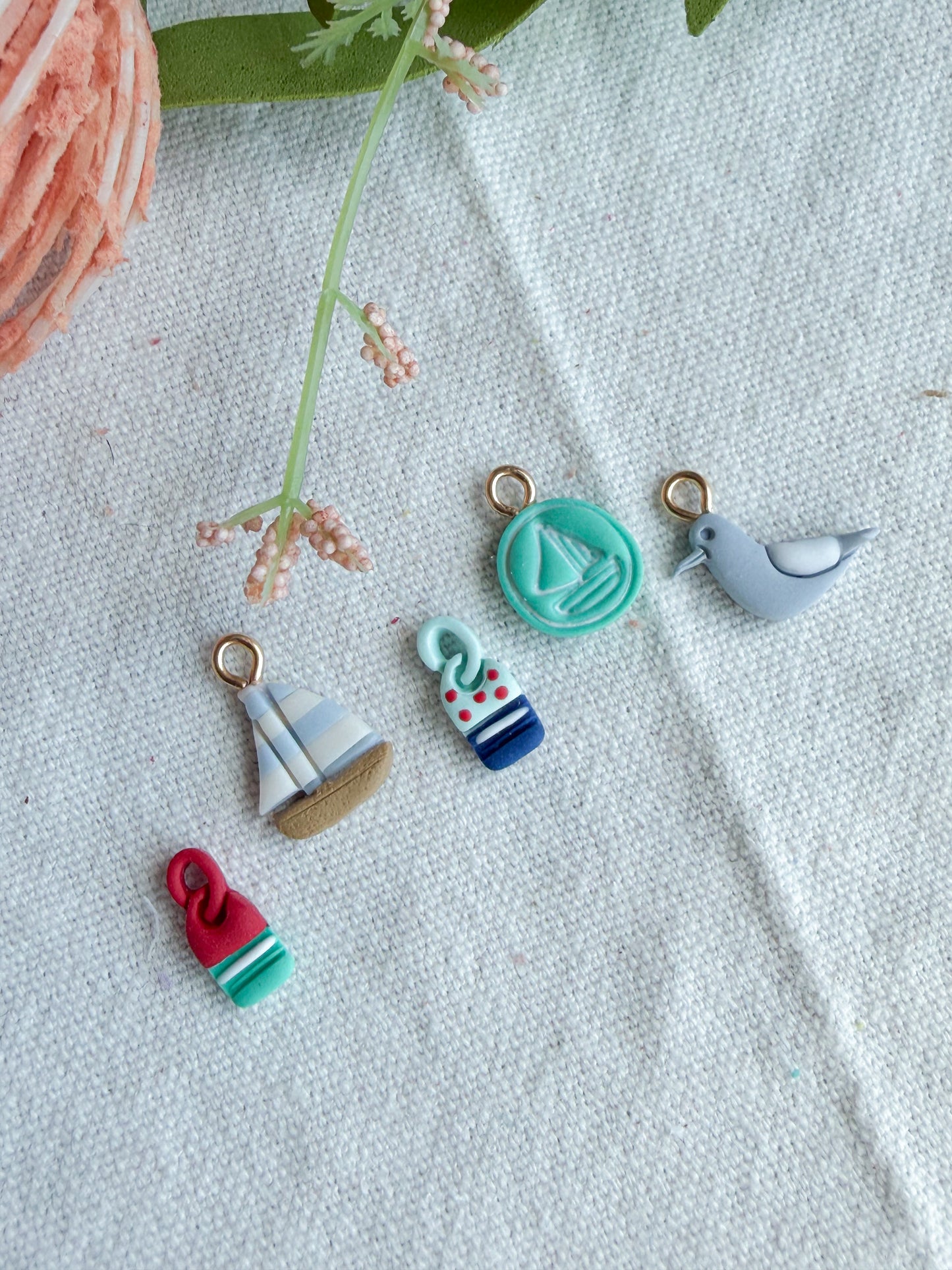 Seaside Charm Polymer Clay Charms