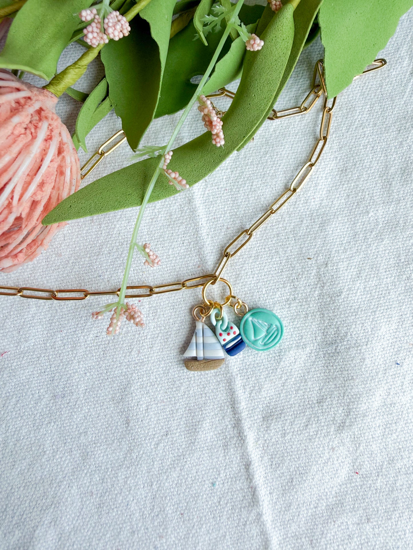 Seaside Charm Polymer Clay Charms