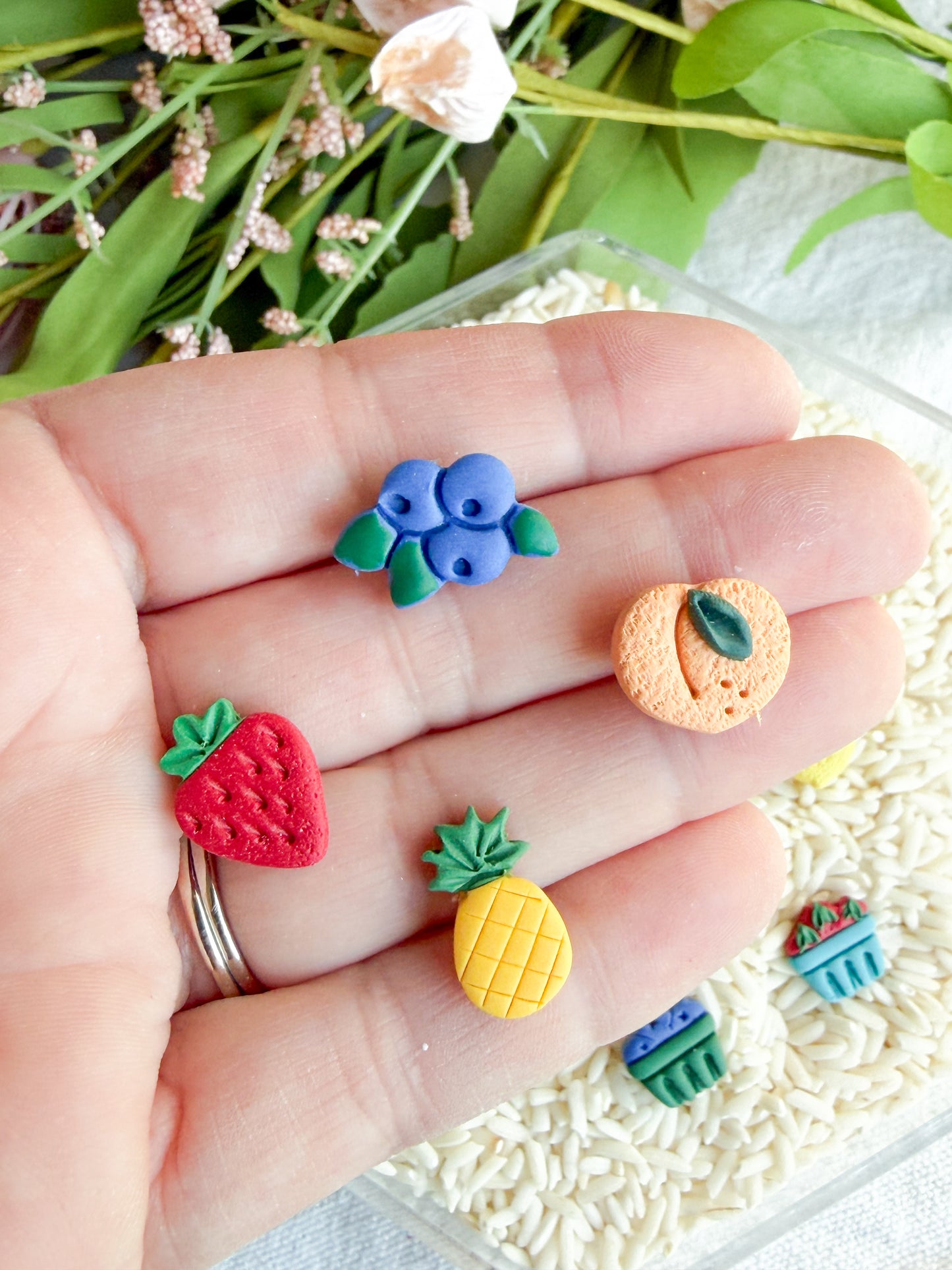 Fruit Stand Polymer Clay Studs - Build Your Own Stud Pack