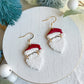 Santa Hat and Beard Polymer Clay Earrings