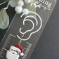 Santa Hat and Beard Polymer Clay Earrings