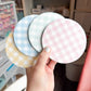 Pastel Gingham Beverage Coasters | Set of 4 Table Coasters