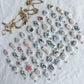 Whimsical Coastal Themed Transfer Paper Designed Polymer Clay Charms