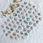 Whimsical Coastal Themed Transfer Paper Designed Polymer Clay Charms