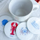 Coastal Sea Life Beverage Coasters | Set of 4 Table Coasters