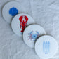 Coastal Sea Life Beverage Coasters | Set of 4 Table Coasters