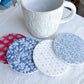 Americana Floral Beverage Coasters | Set of 4 Table Coasters