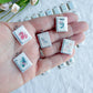 Mahjong Tile Themed Transfer Paper Designed Polymer Clay Charms