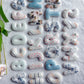 Bubble Letter Transfer Paper Designed Polymer Clay Keychains