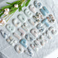Bubble Letter Transfer Paper Designed Polymer Clay Keychains