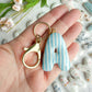Bubble Letter Transfer Paper Designed Polymer Clay Keychains
