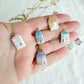 Spice Village Themed Transfer Paper Designed Polymer Clay Charms