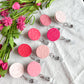 Colorful Textured Valentine's Day Polymer Clay Badges | Nurse and Teacher Retractable Badges