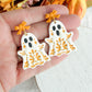Folk Art Haunted Ghost Polymer Clay Dangles | Fall Earrings