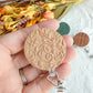 Nature Themed Polymer Clay ID Badge Reel: Nurse Teacher Autumn Colors