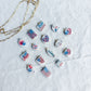 Americana Transfer Paper Designed Polymer Clay Jewelry Charms