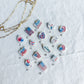 Americana Transfer Paper Designed Polymer Clay Jewelry Charms