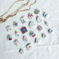 Americana Fourth of July Transfer Paper Designed Polymer Clay Jewelry Charms
