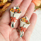 Fall Flower Bouquet Polymer Clay Earrings