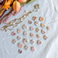 Fall Farmers Market Themed Transfer Paper Designed Polymer Clay Jewelry Charms