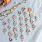 Fall Farmers Market Themed Transfer Paper Designed Polymer Clay Jewelry Charms