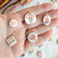 Fall Farmers Market Themed Transfer Paper Designed Polymer Clay Jewelry Charms