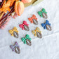 Football Bow Game Day Sports Mom Polymer Clay Earrings