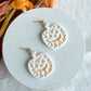 Folk Art Jack-O-Lantern Pumpkin Halloween Polymer Clay Dangles | Fall Earrings