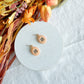 Orange and Black Spooky Spider Halloween Polymer Clay Dangles | Fall Earrings