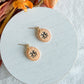 Orange and Black Spooky Spider Halloween Polymer Clay Dangles | Fall Earrings